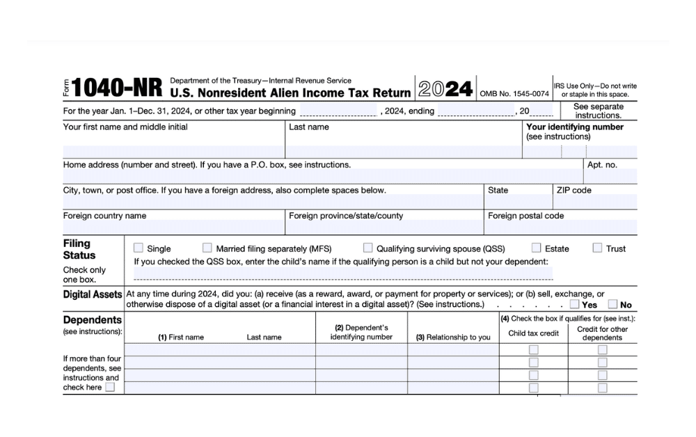 Form 1040NR Guide for Non-Residents 